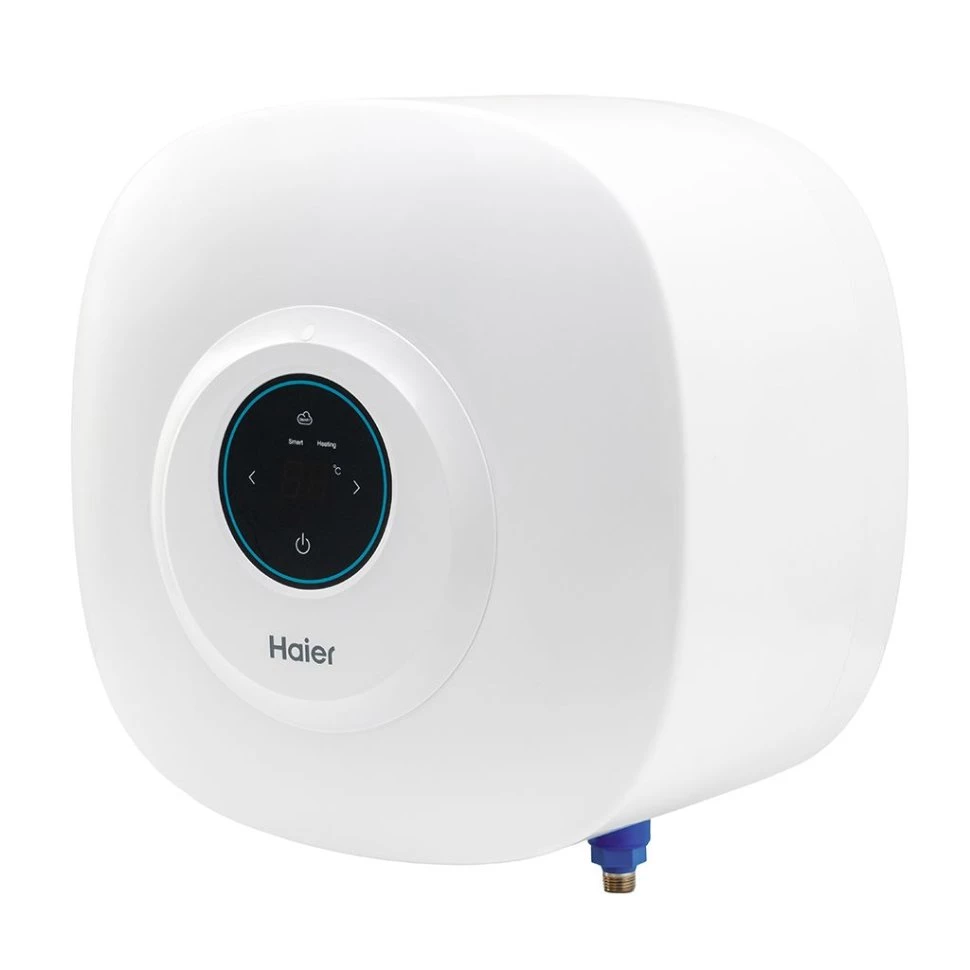 Накопительный электрический водонагреватель Haier ES30V-EQ1 над раковиной