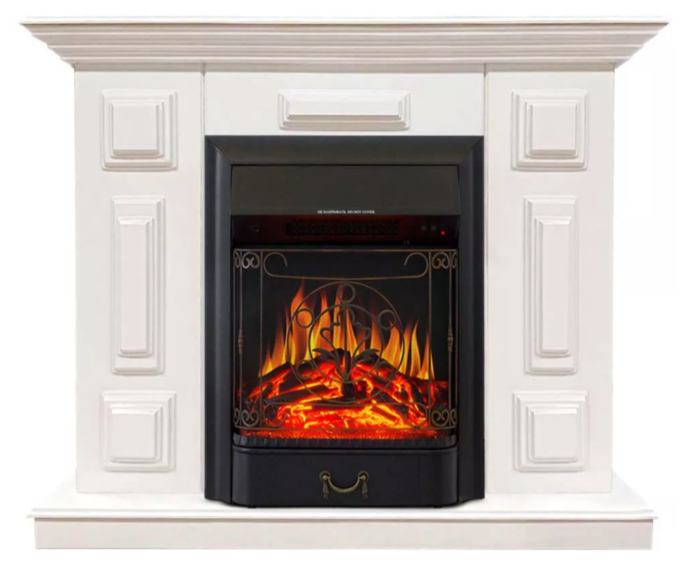 Каминокомплект Хорошие Камины Юпитер с очагом Royal Flame Majestic FX Black белый