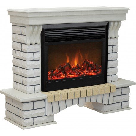 Каминокомплект RealFlame Country 26 WT с очагом MoonBlaze LUX Black/Brass