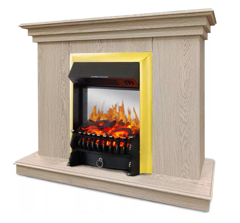 Каминокомплект Хорошие Камины Марс с очагом Royal Flame Fobos FX M Brass сосна