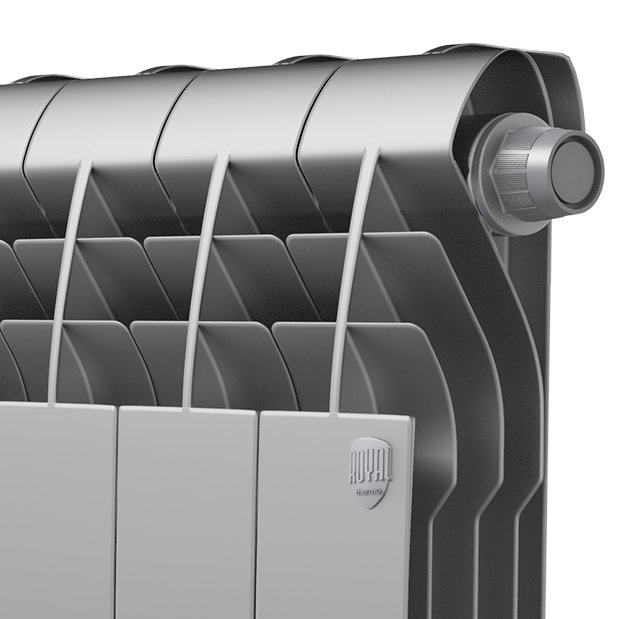 Биметаллический радиатор отопления Royal Thermo BiLiner 350 V 6 секций Silver Satin