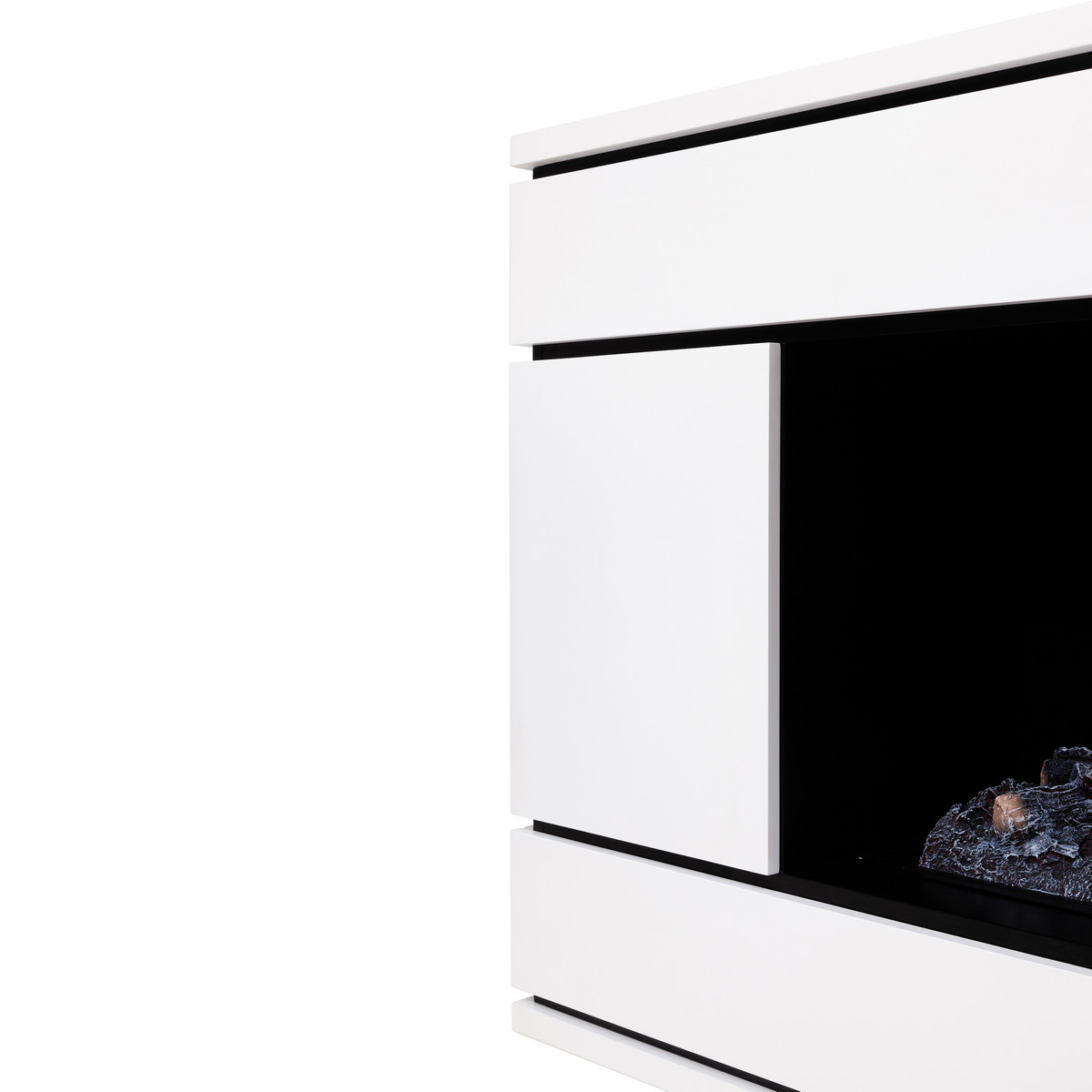 Портал каминный из МДФ RealFlame Vega WT 1000 белый, с полками