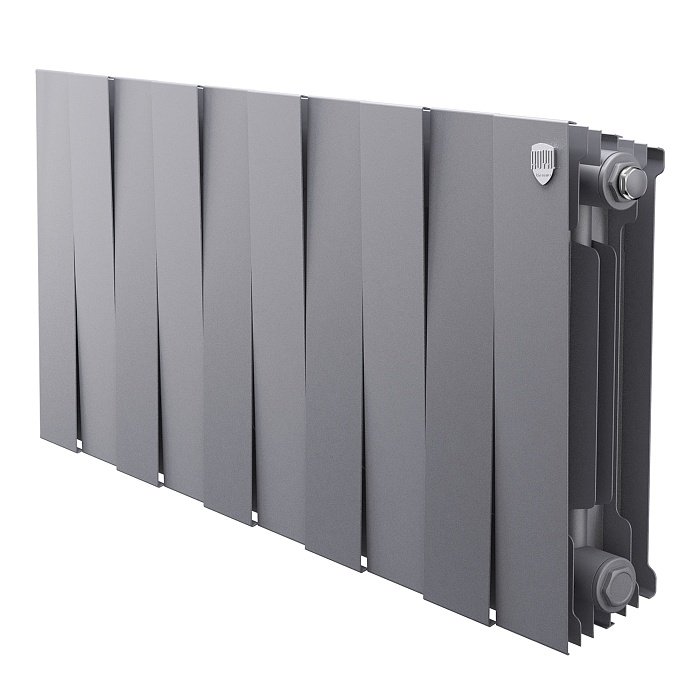Биметаллический радиатор отопления Royal Thermo PianoForte 300 серебристый 12 секций