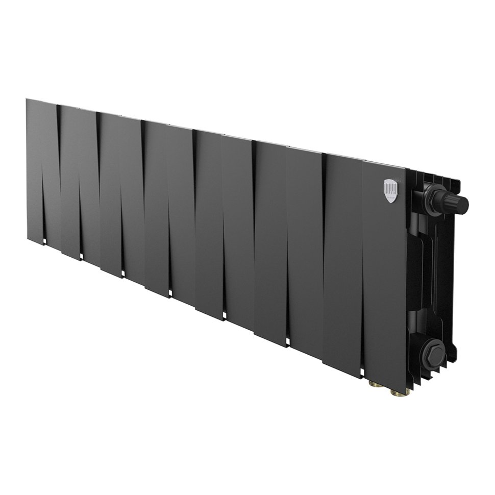 Биметаллический радиатор отопления Royal Thermo PianoForte 200 черный VR80 14 секций