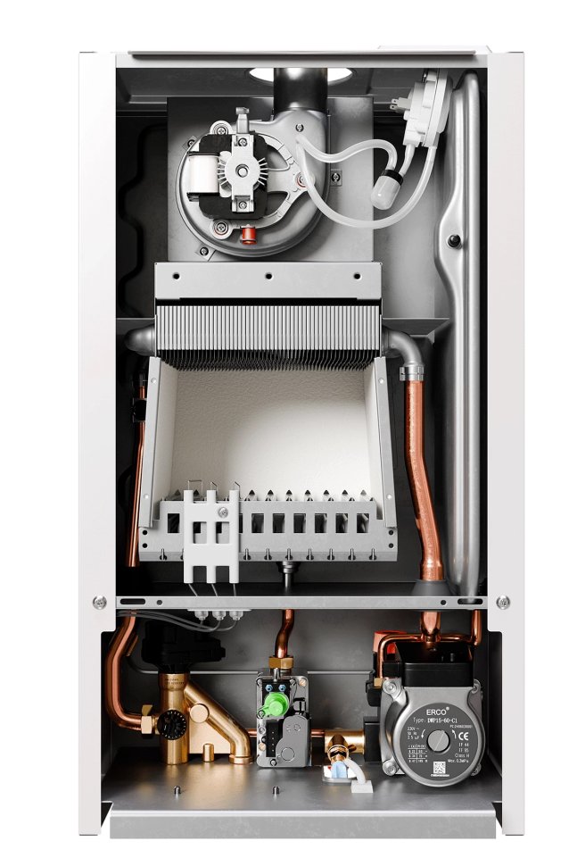 Настенный газовый котел E8 tempo GHD32V (белая стеклянная панель)