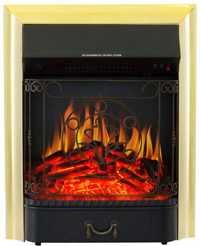 Каминокомплект Хорошие Камины Юпитер с очагом Royal Flame Majestic FX Brass цемент