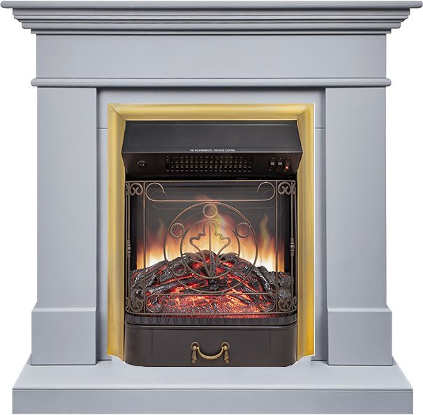 Каминокомплект Royal Flame California STD CRM (Разборный) с очагом Majestic FX M Brass санд грей