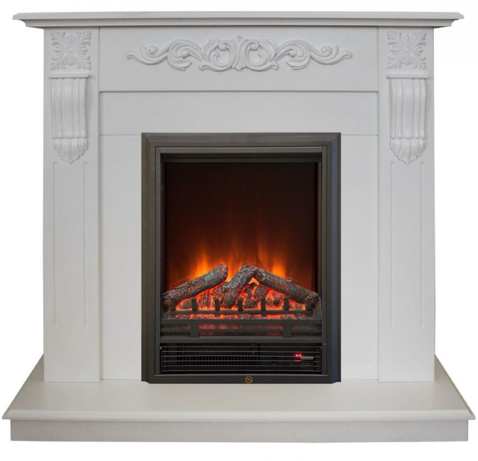 Каминокомплект RealFlame Dominica STD/EUG WT с очагом Eugene