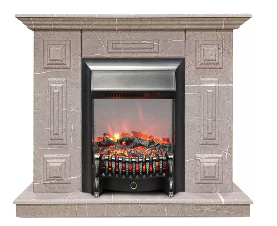 Каминокомплект Хорошие Камины Юпитер с очагом RealFlame Fobos Lux BL S мрамор