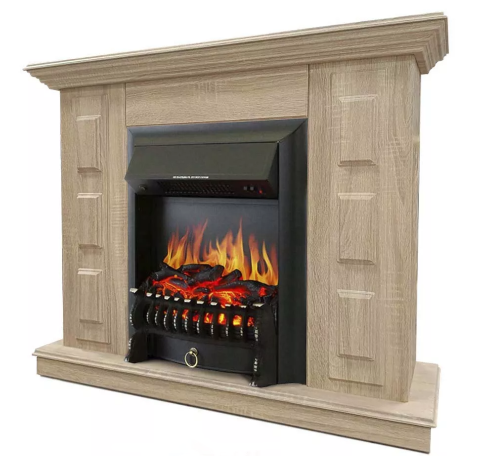Каминокомплект Хорошие Камины Юпитер с очагом Royal Flame Fobos FX Black сосна