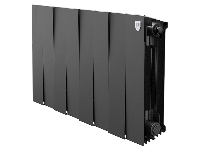 Биметаллический радиатор отопления Royal Thermo PianoForte 300 8 секций Noir Sable