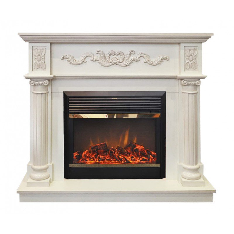 Каминокомплект RealFlame Silvia 26 WT с очагом MoonBlaze LUX Brass