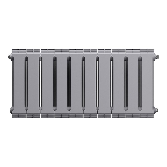 Биметаллический радиатор отопления Royal Thermo PianoForte 300 серебристый 12 секций