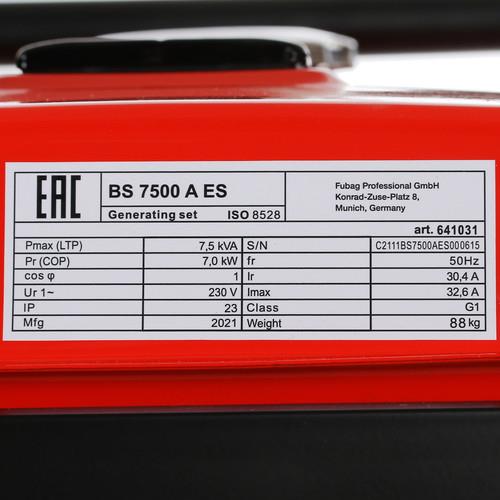 Электрогенератор бензиновый Fubag BS 7500 A ES 641031