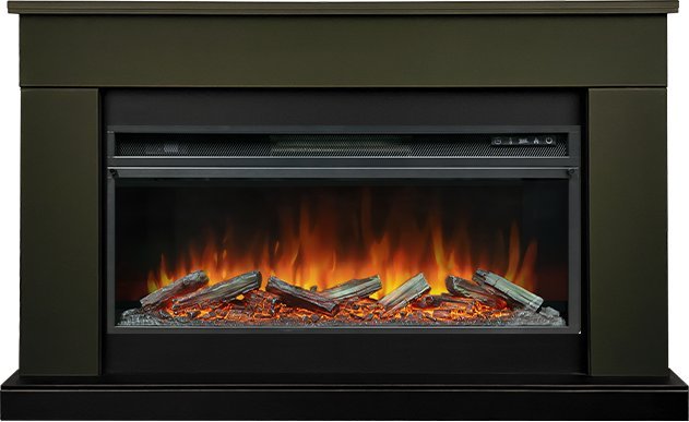 Каминокомплект Royal Flame Bergen с очагом Vision 42 LOG LED темная олива