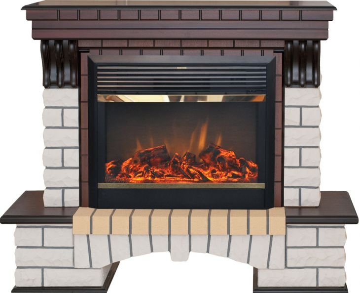 Каминокомплект RealFlame Country 26 AO с очагом MoonBlaze LUX Black/Brass