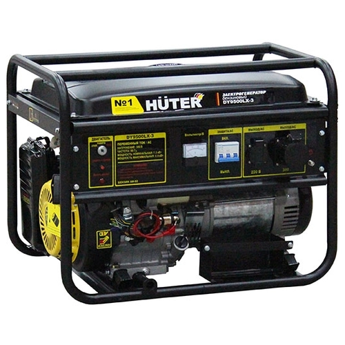 Бензиновый электрогенератор Huter DY9500LX-3