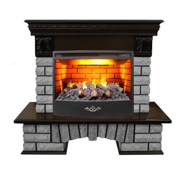 Каминокомплект RealFlame Country Lux Rock 25/25.5 AO с очагом 3D Firestar 25.5