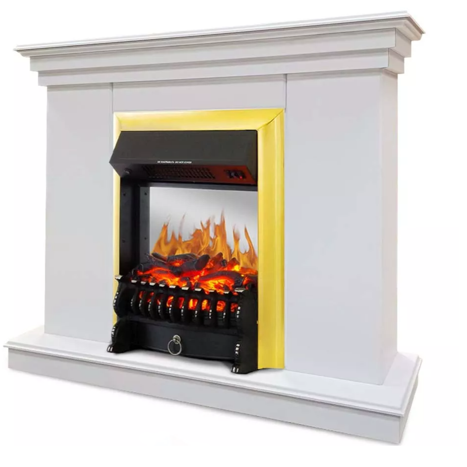 Каминокомплект Хорошие Камины Марс с очагом Royal Flame Fobos FX M Brass белый