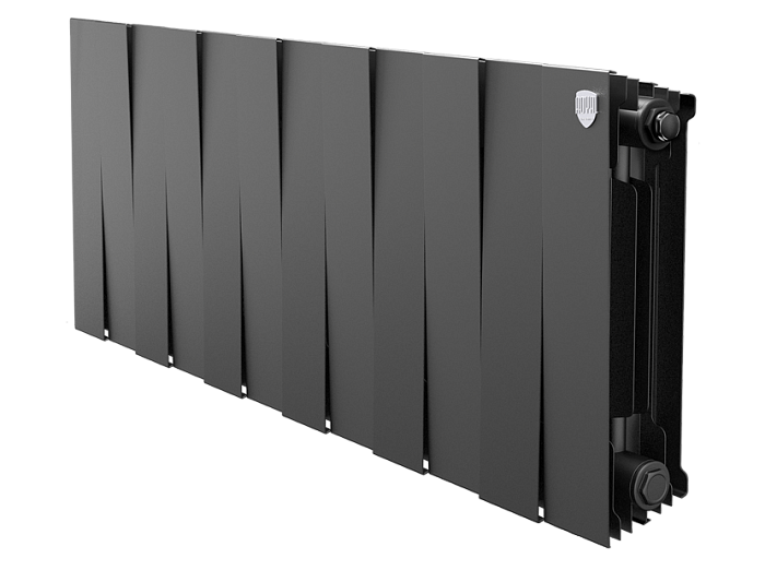 Биметаллический радиатор отопления Royal Thermo PianoForte 300 черный 12 секций