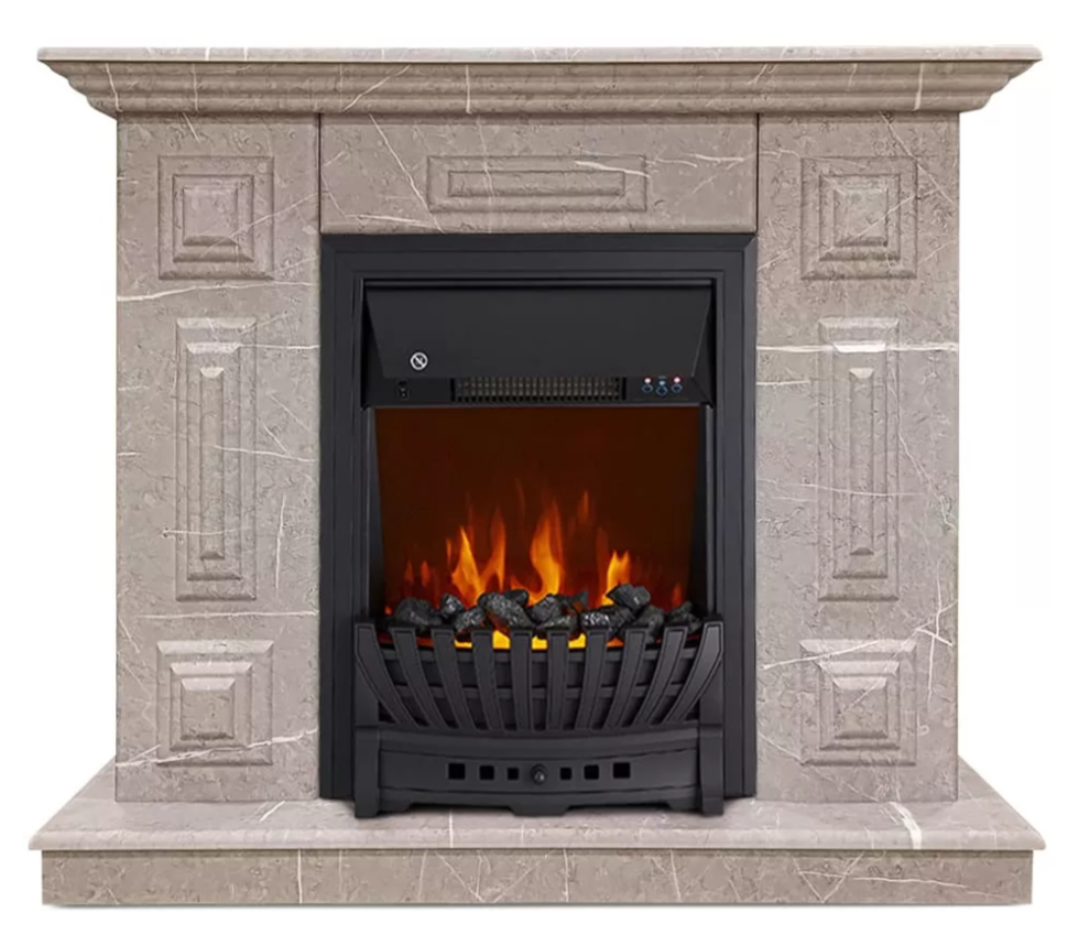 Каминокомплект Хорошие Камины Юпитер с очагом Royal Flame Aspen Black мрамор