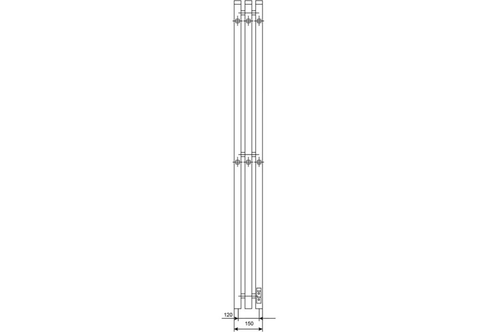 Электрический полотенцесушитель Primoclima Sol Q E Graphite 150*12 3