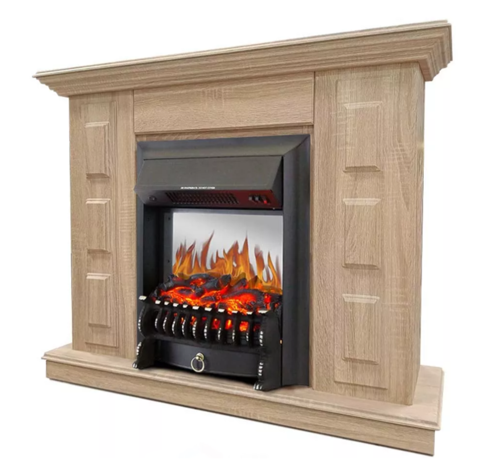 Каминокомплект Хорошие Камины Юпитер с очагом Royal Flame Fobos FX M Black сосна