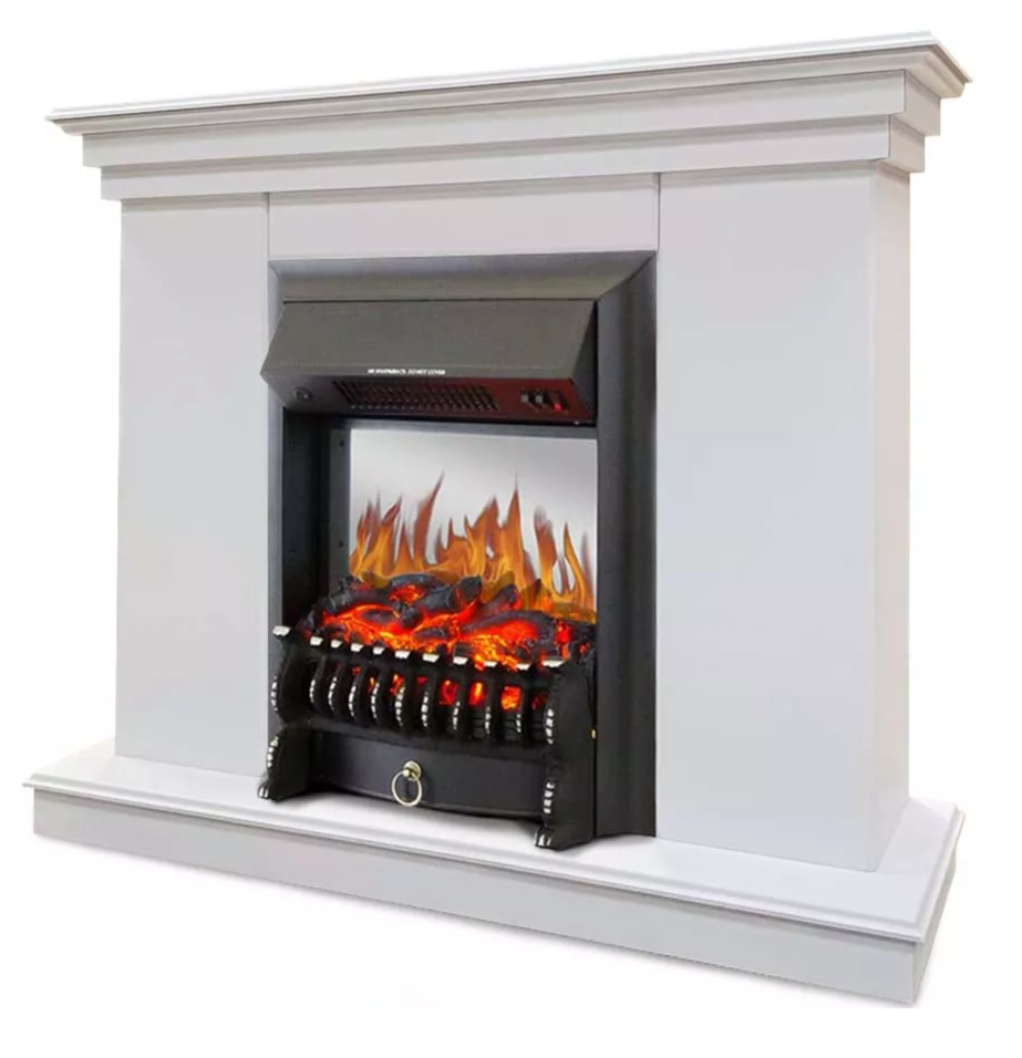 Каминокомплект Хорошие Камины Марс с очагом Royal Flame Fobos FX M Black белый