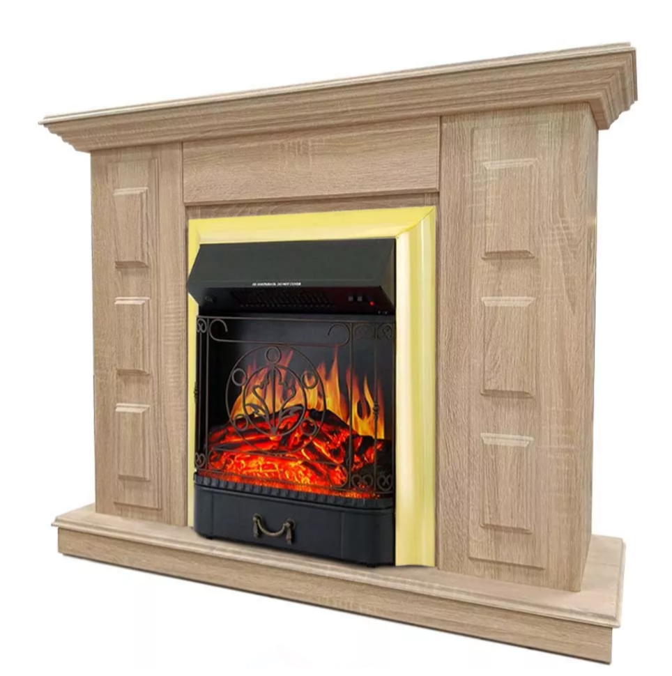 Каминокомплект Хорошие Камины Юпитер с очагом Royal Flame Majestic FX Brass сосна