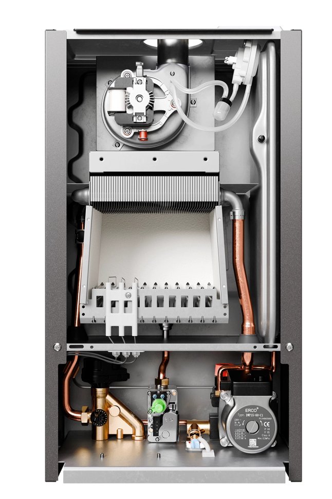 Настенный газовый котел E8 tempo GHC24V (черная стеклянная панель)