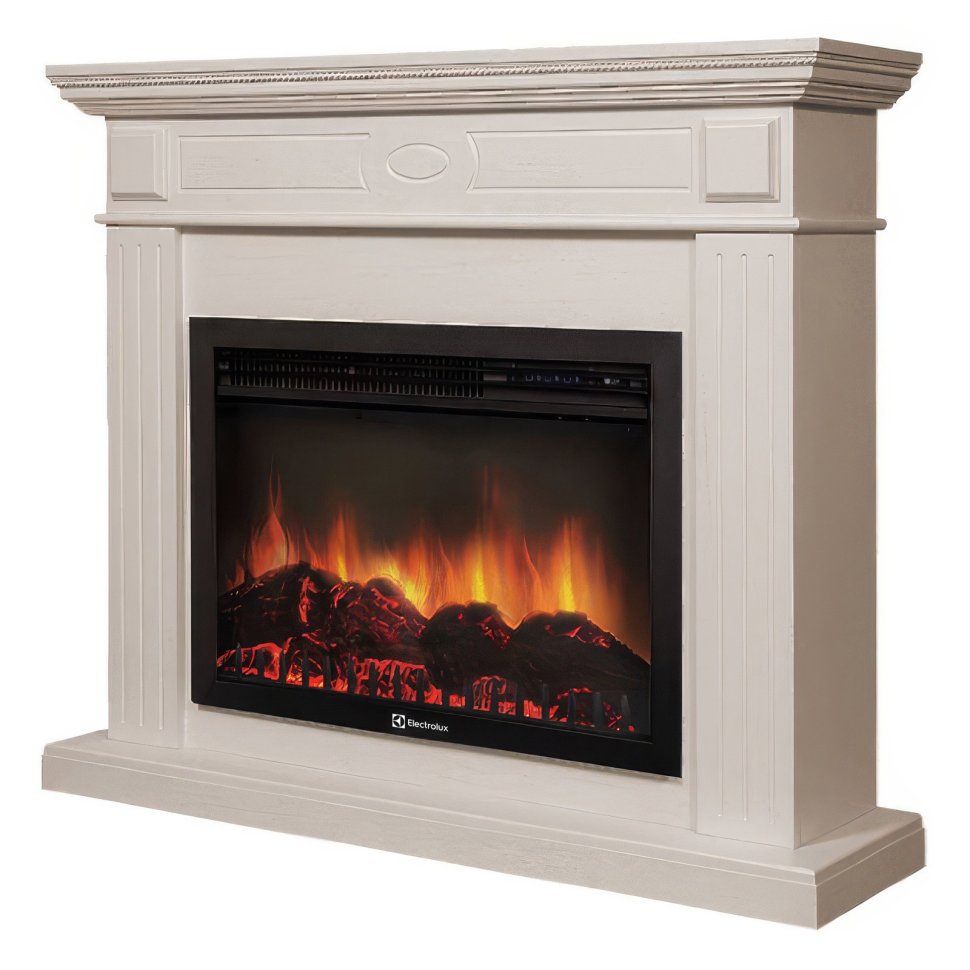 Каминокомплект Firelight Bianco 30 с очагом Electrolux EFP/P-3020LS N шпон беленый дуб