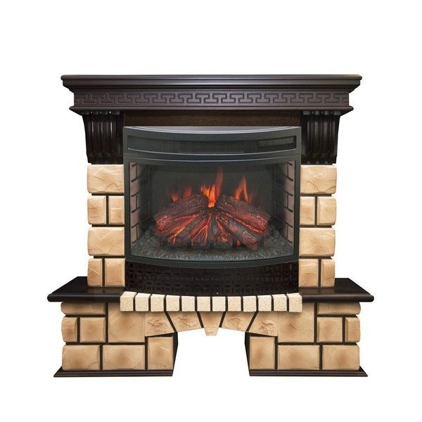 Каминокомплект RealFlame  Stone Brick 25/25,5 с очагом Firefield 25 S IR