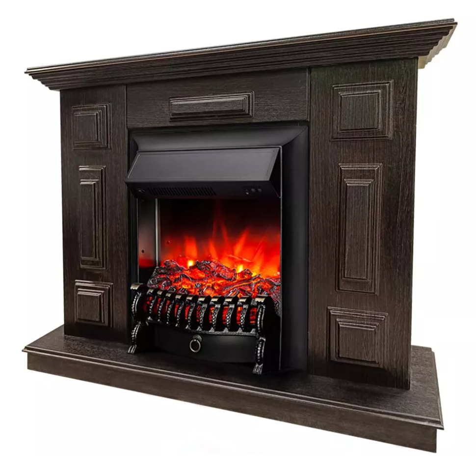 Каминокомплект Хорошие Камины Юпитер с очагом RealFlame Fobos Lux Black венге