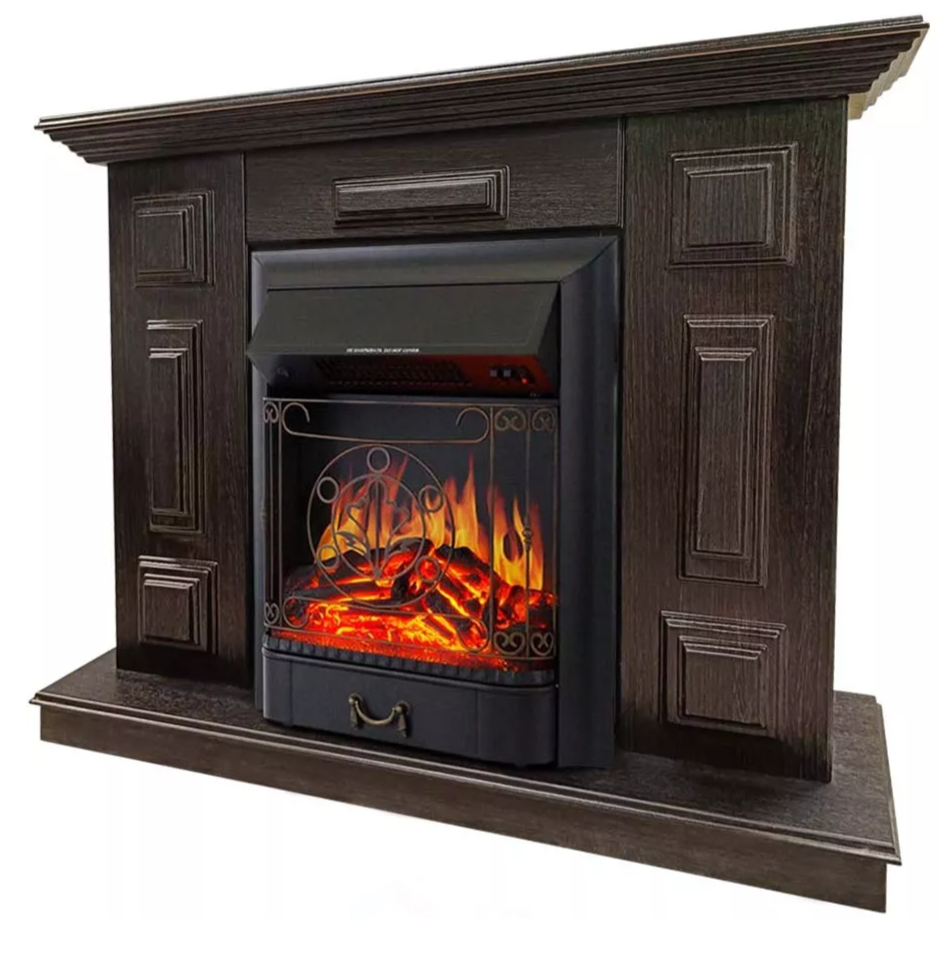 Каминокомплект Хорошие Камины Юпитер с очагом Royal Flame Majestic FX Black венге