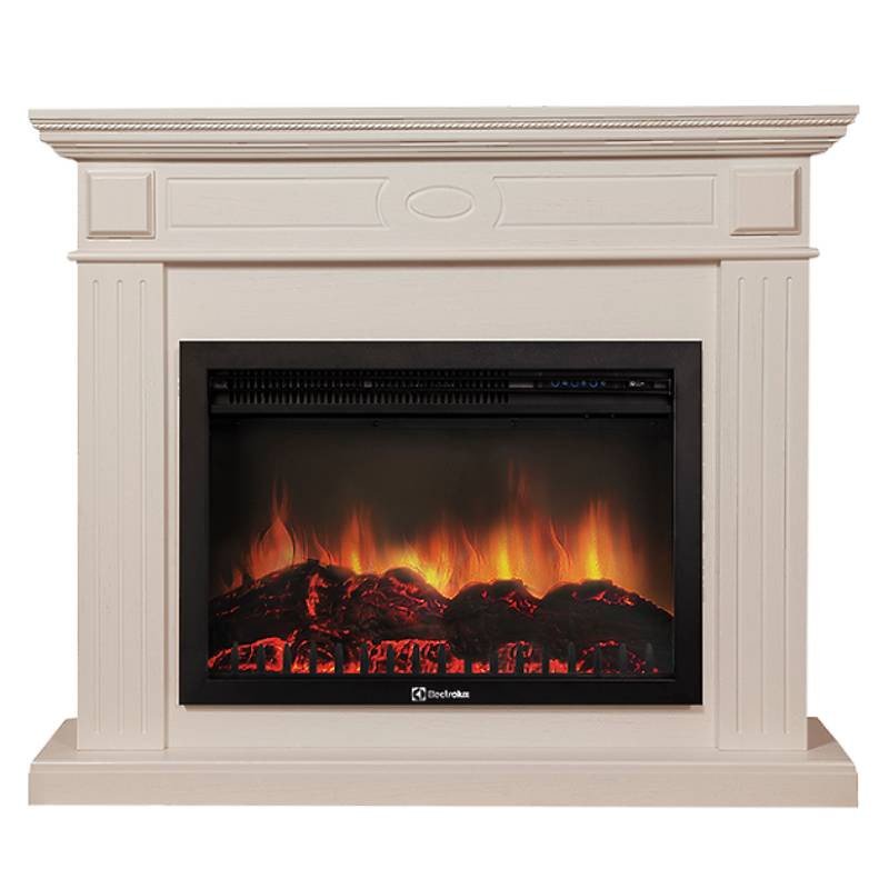 Каминокомплект Firelight Bianco 30 с очагом Electrolux EFP/P-3020LS шпон беленый дуб