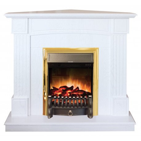 Каминокомплект RealFlame Andrea Corner с очагом Fobos Lux Brass S