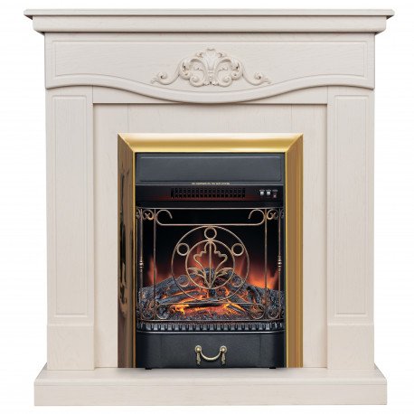 Каминокомплект RealFlame Junona WT с очагом Majestic Lux Brass S
