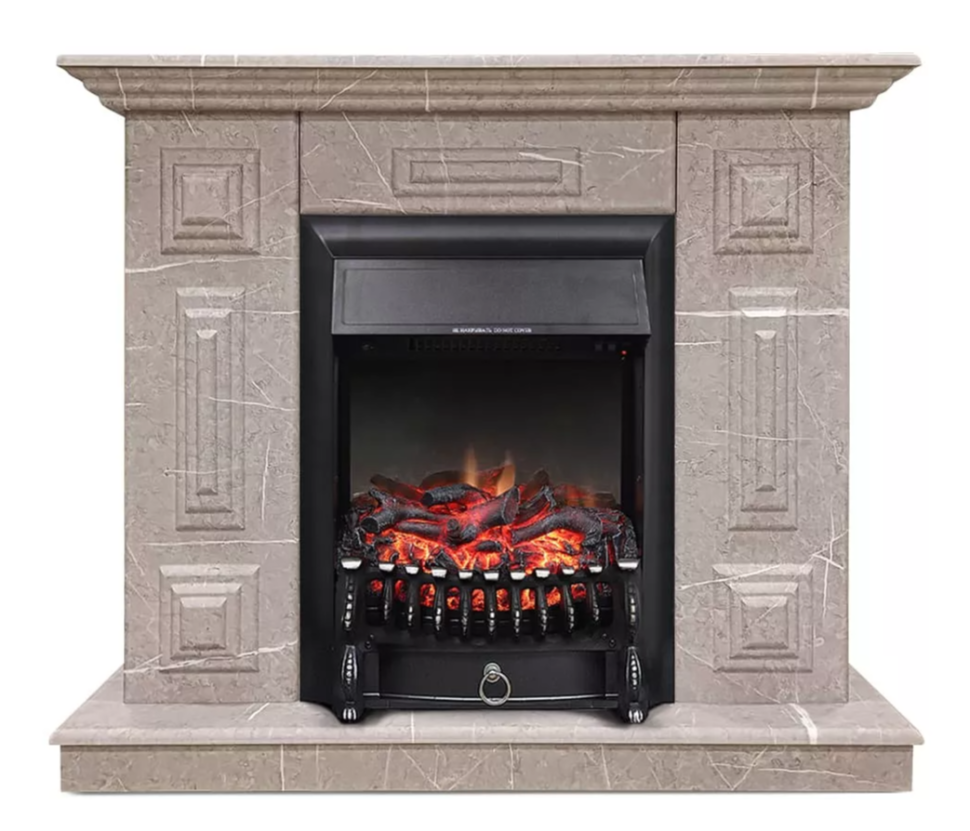 Каминокомплект Хорошие Камины Юпитер с очагом Royal Flame Fobos FX Black мрамор
