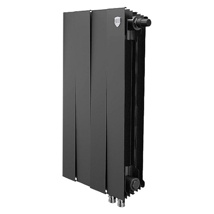 Биметаллический радиатор отопления Royal Thermo PianoForte 500 VDR80 4 секции Noir Sable