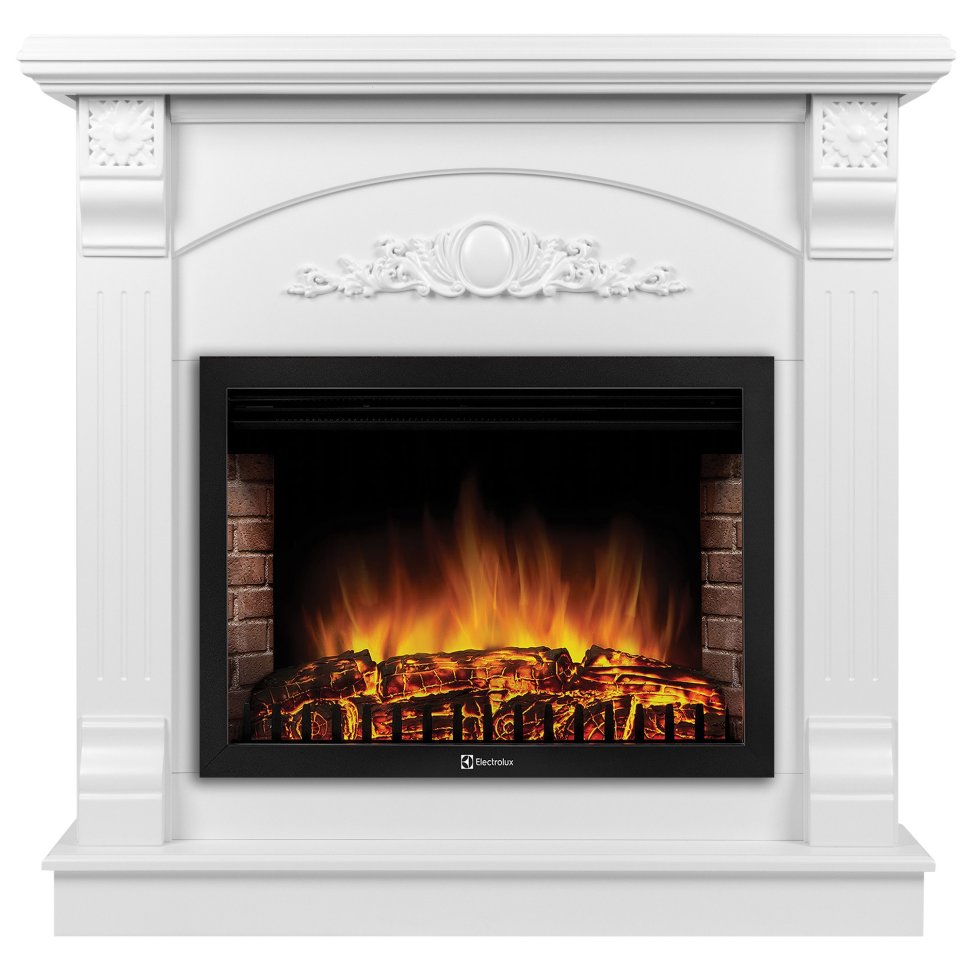 Каминокомплект Firelight Barocco 30 с очагом Electrolux EFP/P-3020LS белый