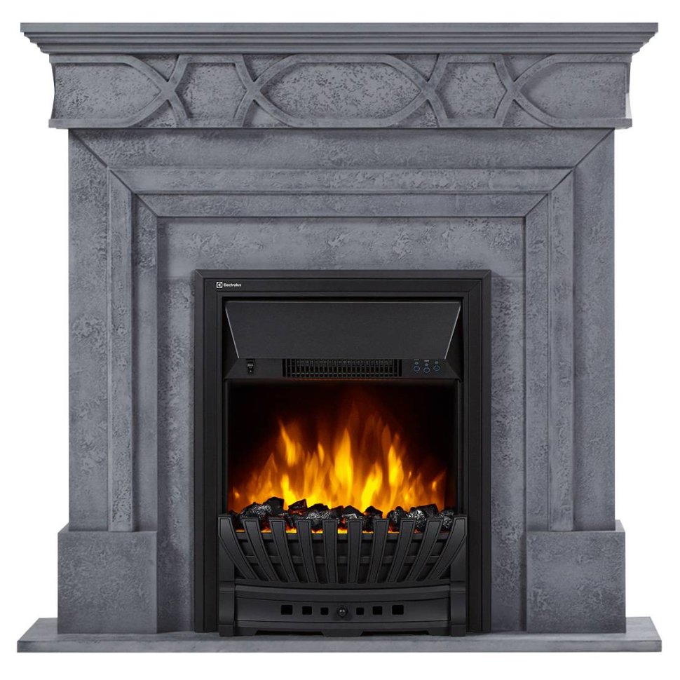 Каминокомплект Firelight Antico Classic с очагом Electrolux EFP/P-1020LS серый