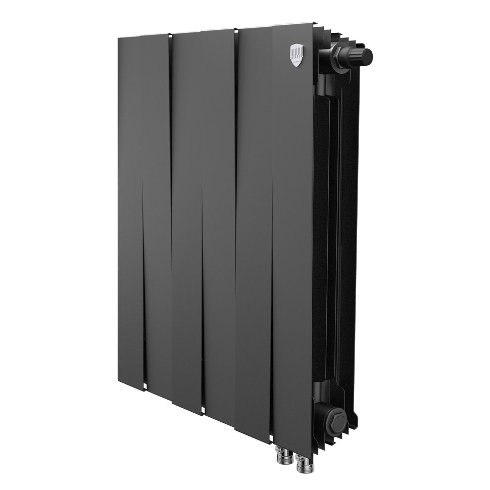 Биметаллический радиатор отопления Royal Thermo PianoForte 500 черный VR80 6 секций