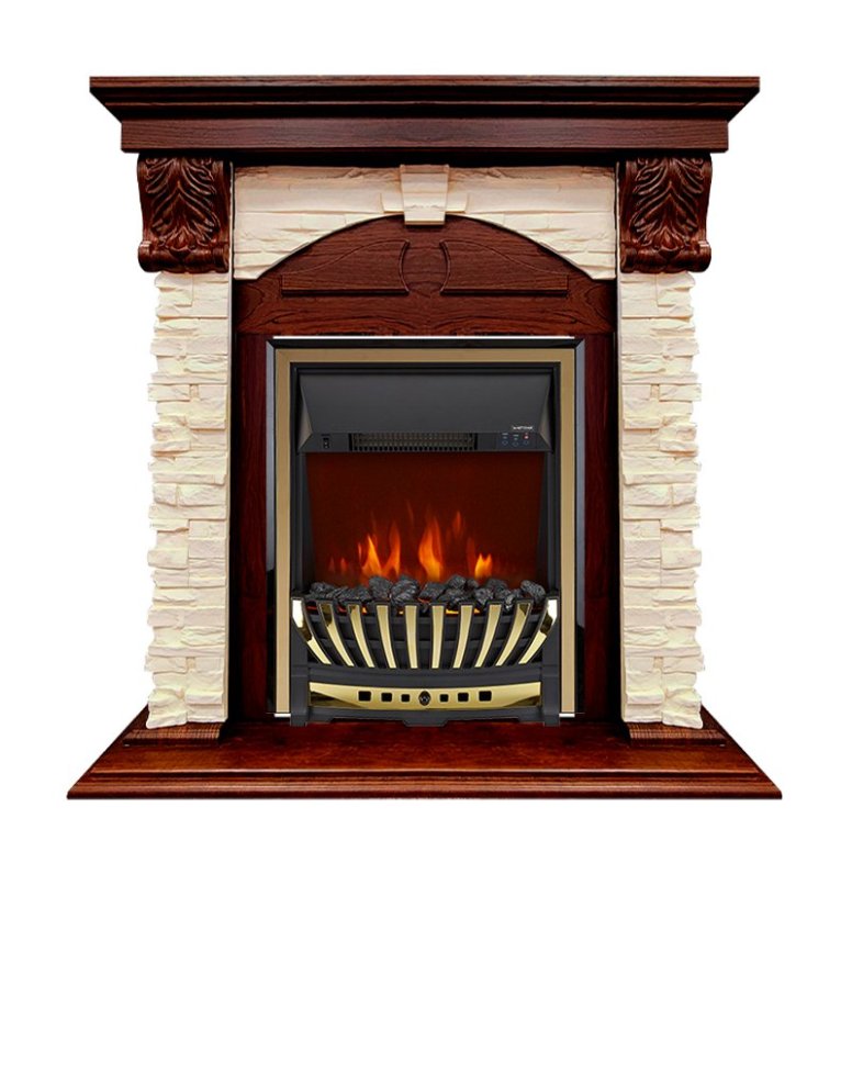 Каминокомплект Royal Flame Dublin (Разборный) с очагом Aspen Gold орех каньон/сланец