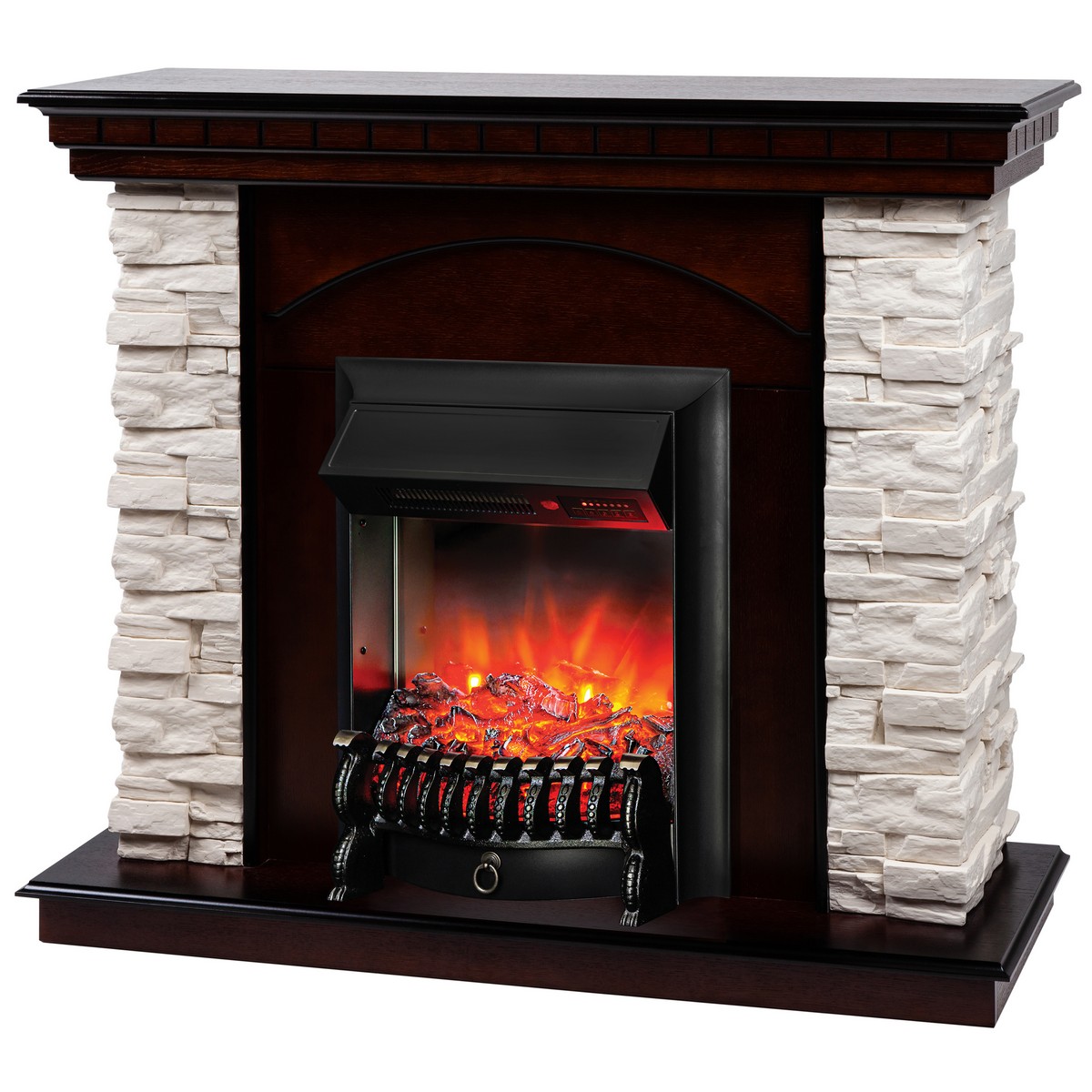 Электрокамин RealFlame Elford AO античный дуб с очагом Fobos Lux Black RC