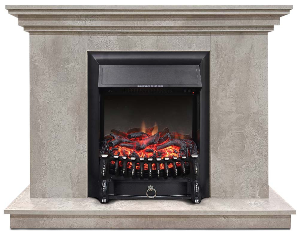 Каминокомплект Хорошие Камины Марс с очагом Royal Flame Fobos FX Black цемент