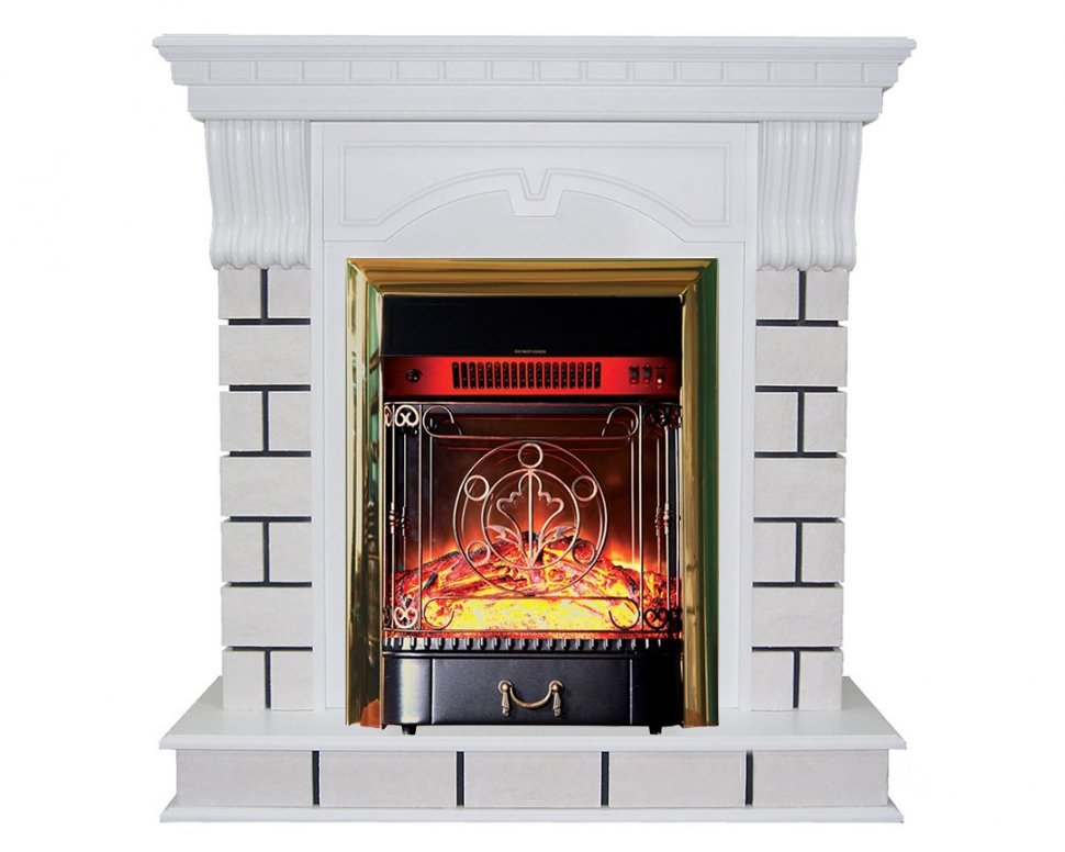 Каминокомплект Interflame Белси с очагом Majestic FX M Brass