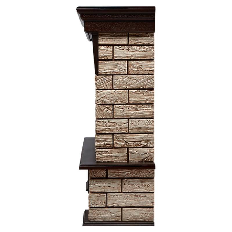 Портал Firelight Forte Wood 25 камень коричневый/шпон темный дуб