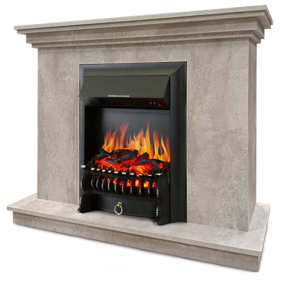 Каминокомплект Хорошие Камины Марс с очагом Royal Flame Fobos FX Black цемент