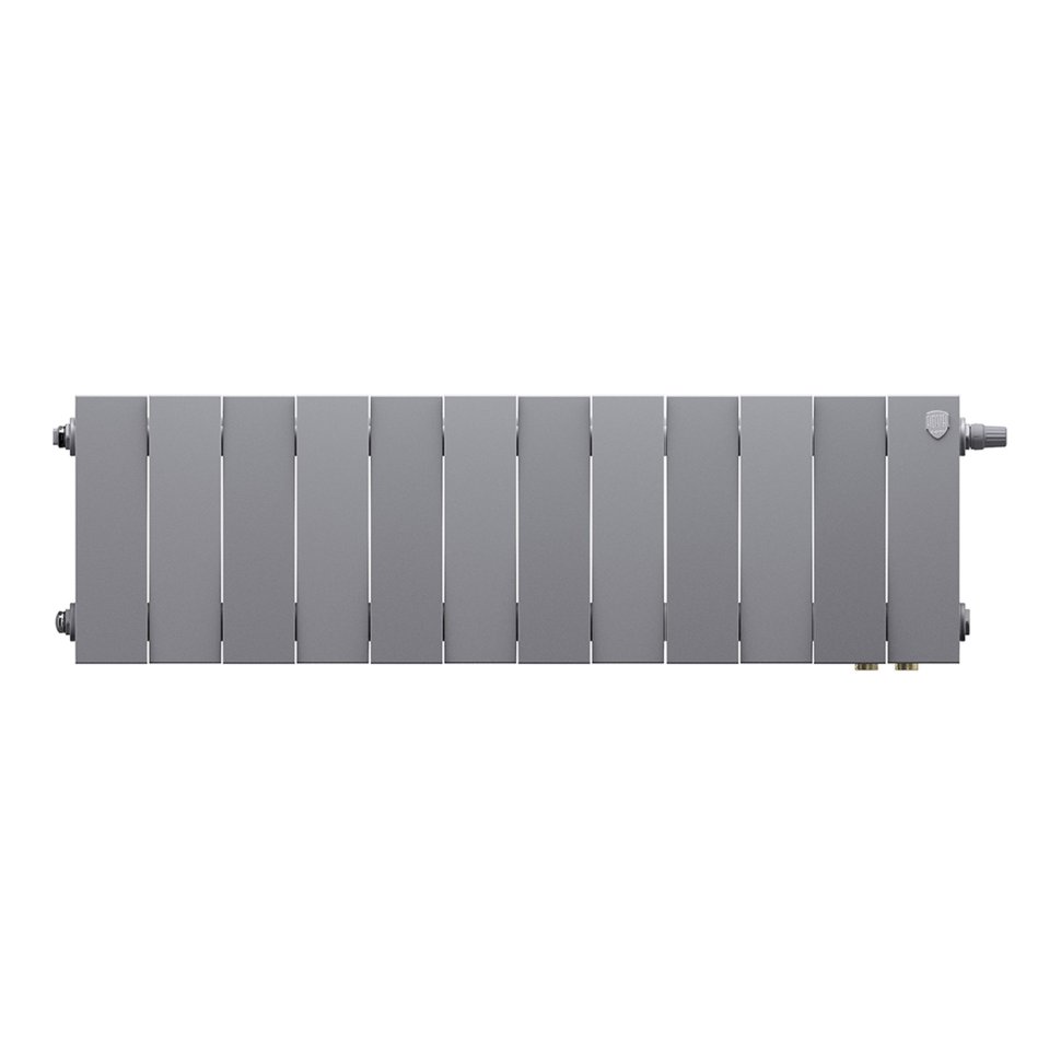 Биметаллический радиатор отопления Royal Thermo PianoForte 200 VDR80 Silver Satin 12 секций