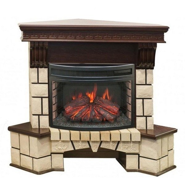 Каминокомплект RealFlame Stone Corner new 25/25,5 с очагом Firefield 25 S IR